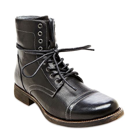 steve madden troopah lace up boot in black for men lyst