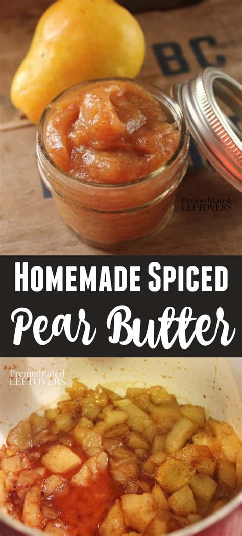 homemade spiced pear butter recipe