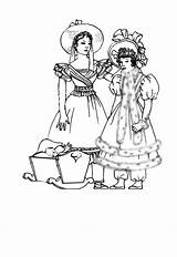 1830 Children 1840 Fashion Costume Colouring Girls Era Clothes Fashions History sketch template
