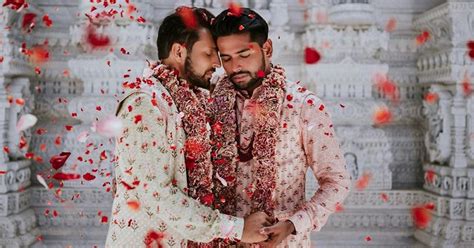 same sex wedding photography of a traditional indian ceremony
