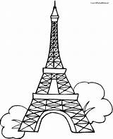Eiffel Tower Pages Coloring Kids Getcolorings sketch template