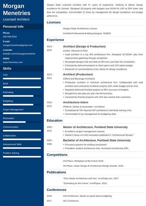architecture resume examplestemplate tips