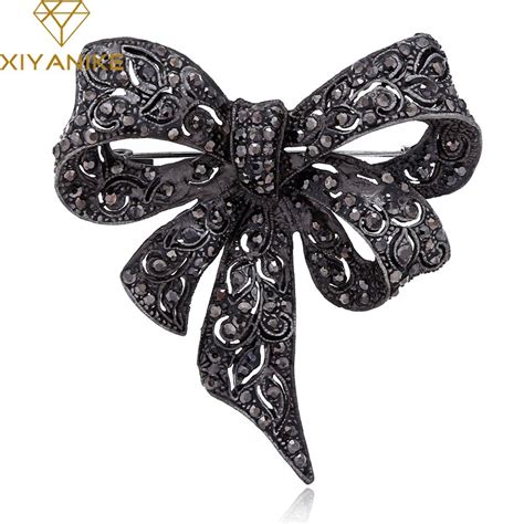 buy xiyanike black color rhinestone bow