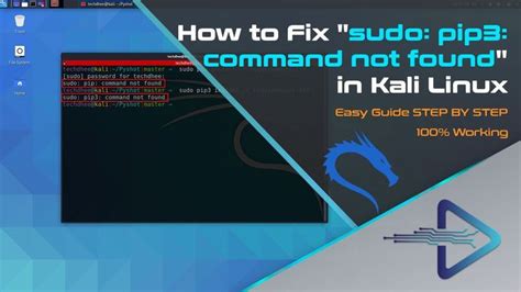 How To Fix Sudo Pip3 Command Not Found In Kali Linux 2020 2 100