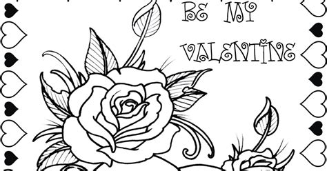 hearts  roses coloring pages high resolution
