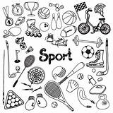 Sport Doodle Vector Soccer Set Weight Sports Illustration Equipment Physical Ball Collage Sketch Illustrations Timer Fitness Doing Activities Character Shutterstock sketch template