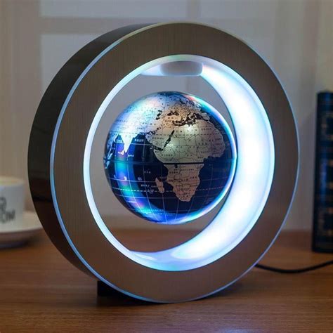 magnetic levitation floating globe led light  rotating world