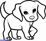 Puppy Drawing Easy Cute Coloring Pages Dog Puppies Dogs Sketch Line Yorkie Drawings Simple Draw Nice Kawaii Kids Cartoon Realistic sketch template
