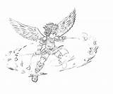 Pit Icarus Dark Kid Weapon Coloring Pages sketch template