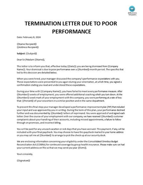 telecharger gratuit contract termination letter template due  poor