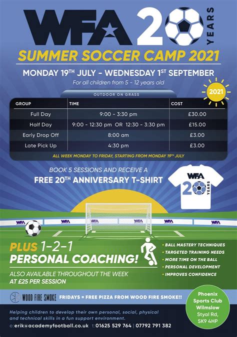 summer holiday soccer camp and 1 2 1 personal development training