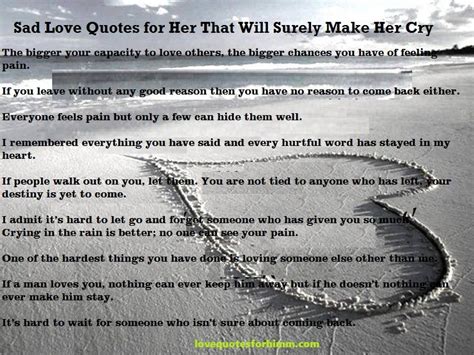 love quotes for her that will make her cry love quotes everyday
