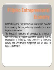 filipino entrepreneurial economy filipino entrepreneurial economy