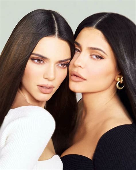 kendall and kylie jenner pose for their beauty product launch 4 photos