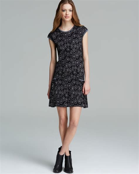 marc by marc jacobs sweater dress cassidy jacquard in black black multi lyst