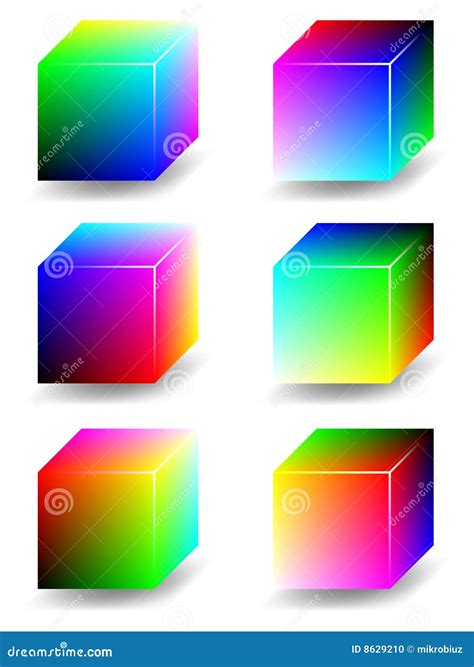 color cubes rgb stock vector illustration  isometric