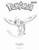Lugia Coloring Pokemon Pokémon Super Fun sketch template