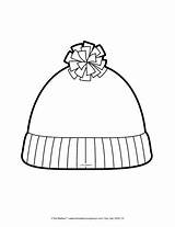 Winter Hat Coloring Pages Hats Stocking Template Printable Christmas Crafts Short Theeducationcenter Craft Choose Board Mailbox Preschool sketch template
