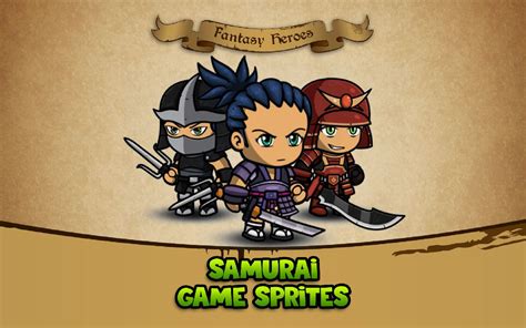 fantasy heroes samurai sprite sheet