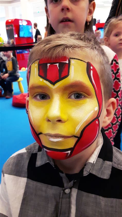 iron man face paint face painting halloween superhero face