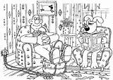 Gromit Wallace Pages Room Living Coloring Colouring Color Sitting Tocolor sketch template