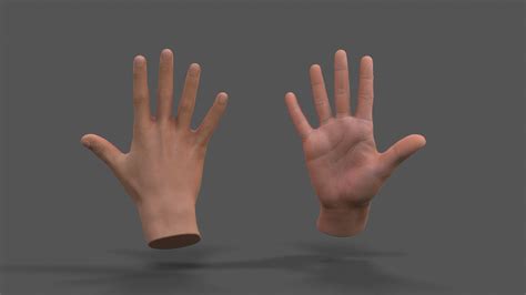 vr hands male hands 3d model cgtrader