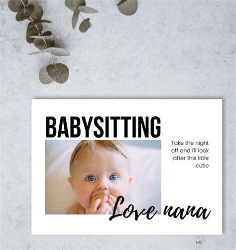 gift certificate  babysitting  gift certificate template