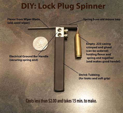 diy lock plug spinner works flawlessly   spare parts