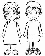 Coloring People Pages Kids Popular sketch template