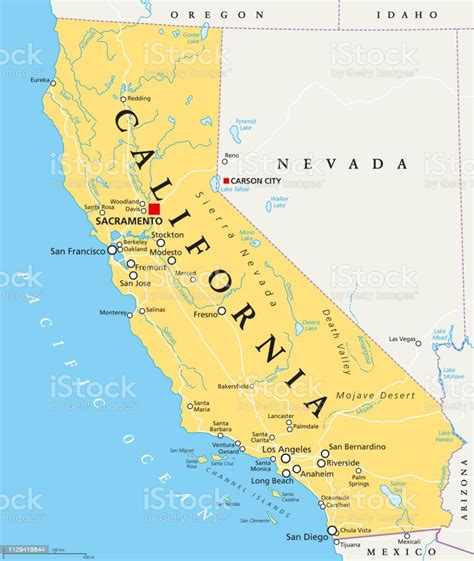 vetores de mapa político da califórnia estados unidos e mais imagens de