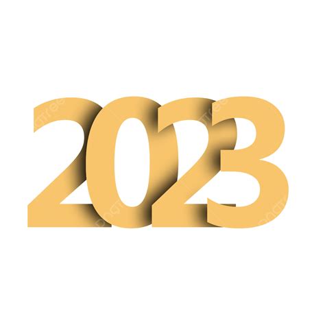 황금 2023 황금 2023 텍스트 황금 2023년 달력 2023 년 Png 일러스트 및 벡터 에 대한 무료 다운로드