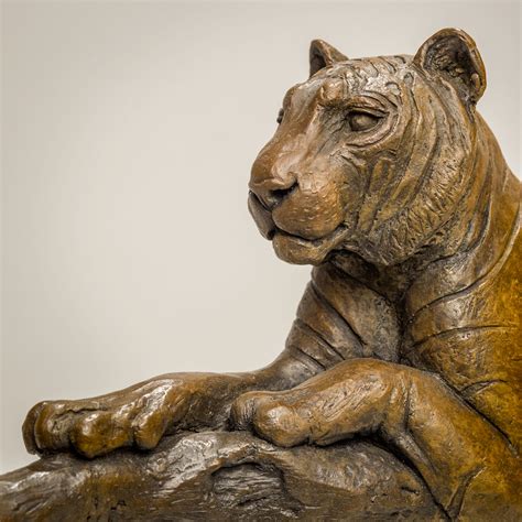 bronze tiger sculpture  nick mackman animal sculpture