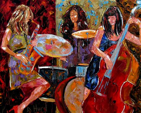 debra hurd original paintings  jazz art jazz  paintings jazz women instruments painting