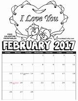 Calendar Coloring February Printable Kids sketch template