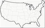 Map States United Printable Clipart Outline America Blank Resolution High Library sketch template