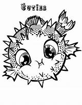 Fish Coloring Puffer Porcupine Pages Drawing Pufferfish Printable Realistic Getcolorings Getdrawings Cute sketch template