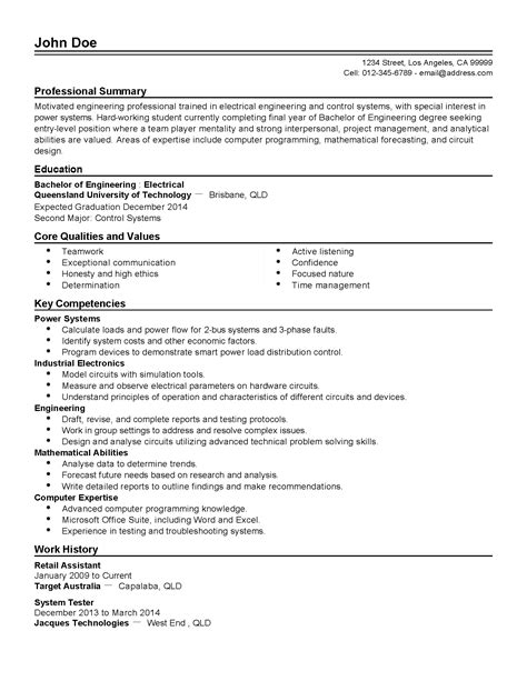control systems engineer resume
