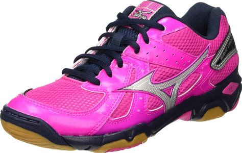 mizuno womens wave twister wos volleyball shoes pink size  amazoncouk shoes bags