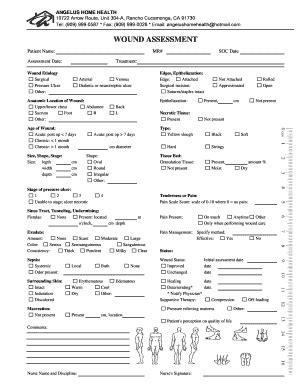 wound care forms template fill   sign printable  template