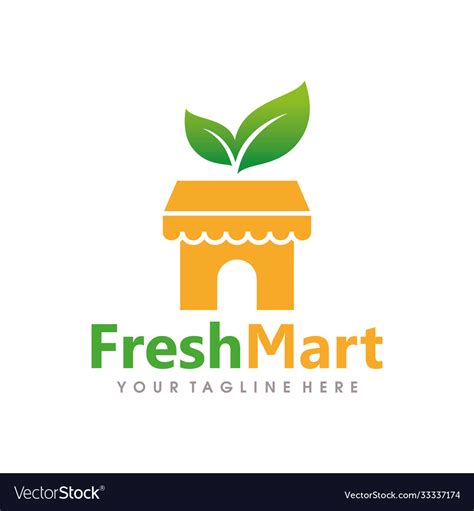 fresh market logo design royalty  vector image