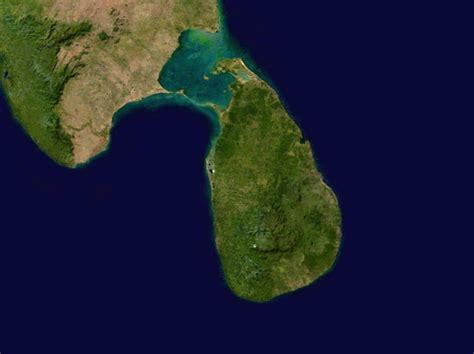 sri lanka satellite map  satellite map  sri lanka southern asia asia