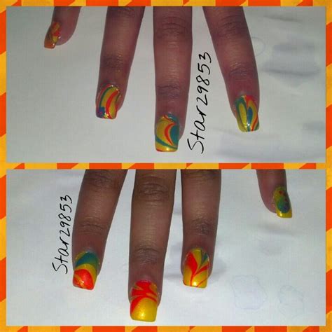 water marble   nieces nails