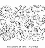 Germ Clipart Illustration Coloring Pages Bacteria Template Royalty Visekart sketch template
