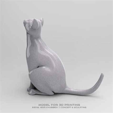 the cat 3d printing cgtrader