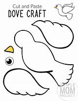 Dove Craft Printable Crafts Bird Kids Template Cut Paste Sunday School Preschoolers Toddler Paper Peace Doves Simple Activity Projects Homeschool sketch template