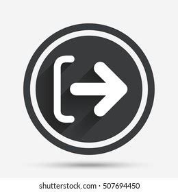 logout sign icon log  symbol vector de stock libre de regalias