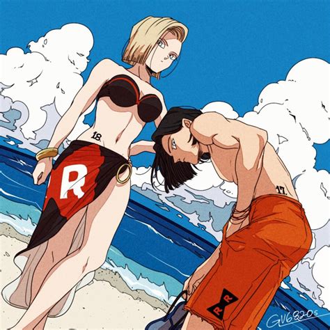 twins at the beach by gv6820s dbz