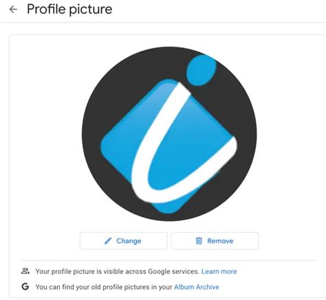 remove profile photo  google account