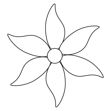 petal flower outline