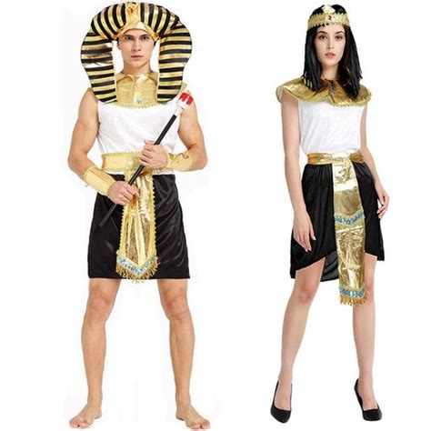 Sexy Women Men Egyptian Pharaoh Cleopatra Couples Costumes For